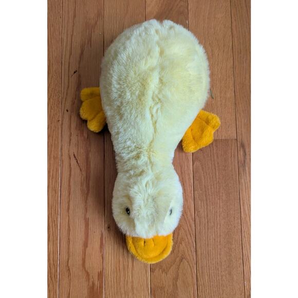 Vintage Chosun Duck Billed Platypus Plush Yellow Lays Flat Bean Bag Stuffed 16" - Picture 1 of 5